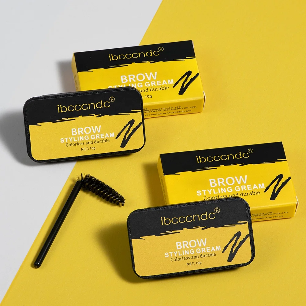 Custom waterproof 4D eyebrow with brush vegan gel brow wax pencil fixing clear makeup