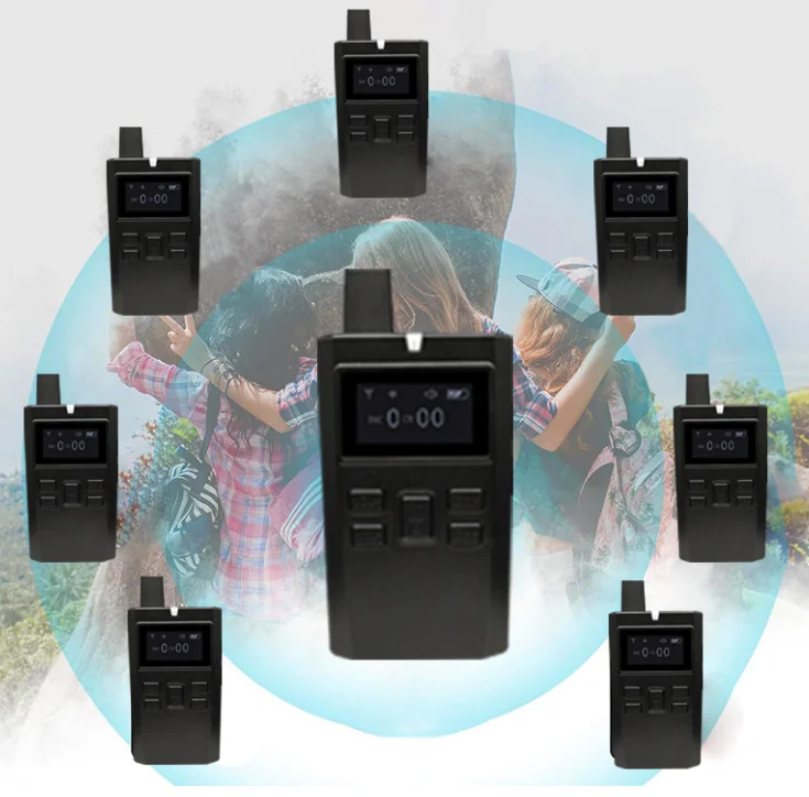 5 Way Wireless Tour Guide System Microphone Noise Reduction Listening Devices for Factory School Horse Riding Equestrian