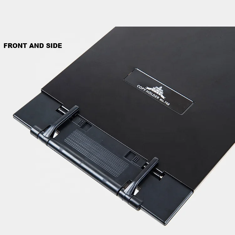 Desktop Document Book Holder stand 7 Angle Adjustable bookstand Portable Reading Book stand with Bar Ruler and Clip