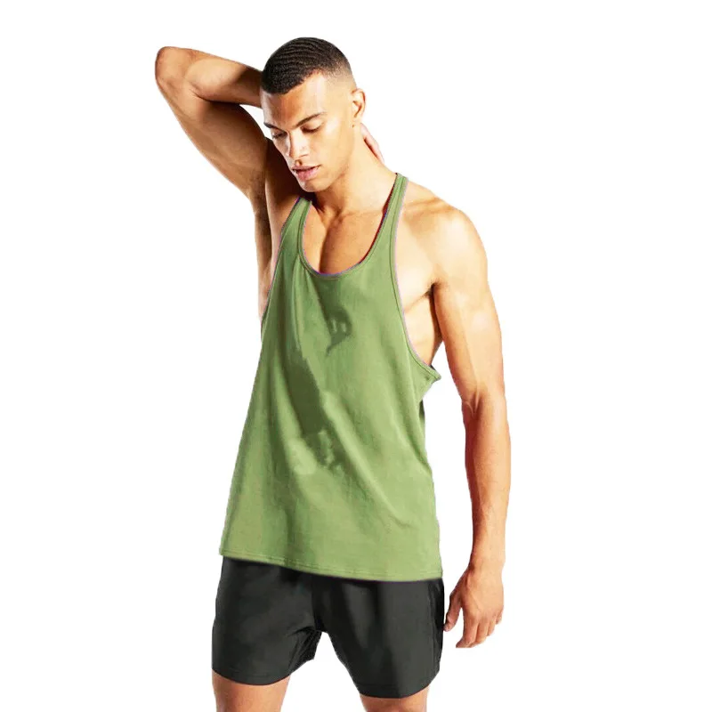 
Wholesale Custom New Design Cotton Comfortable Sleeveless Men Tank Tops Fitness Singlet Bodybuilding Workout Gym Vest 