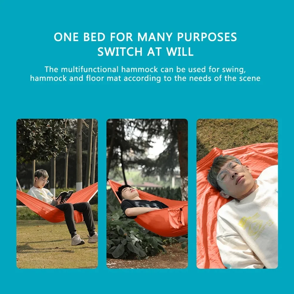 Garden Backyard Furniture Hanging Single Hammock Hangmat Ultralight Outdoor Nylon Hammock Sleep Camping  Swing Tree Bed Chair