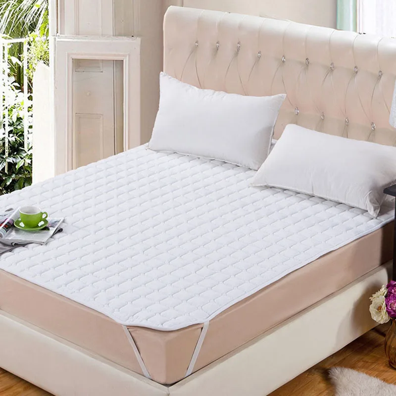 Welcome Customize High Quality 5star Hotel Pure White Thickened Matte Bed Mattress Home Protective Mat Hotel Bedding Set