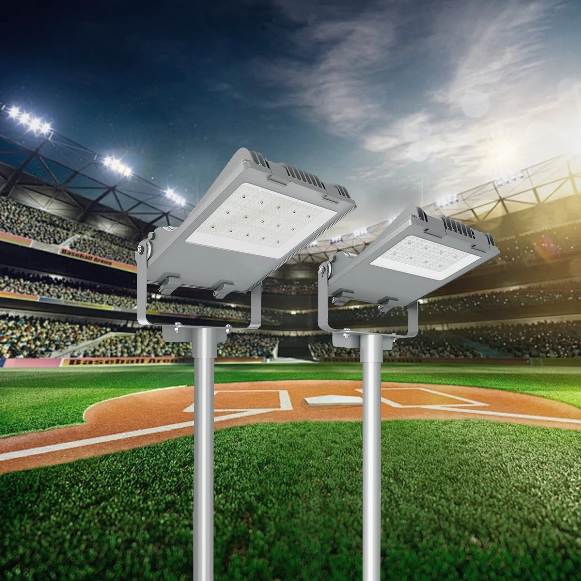 LED Sports Lighting 400 watts outdoor badminton court lighting Crossroad high pole light