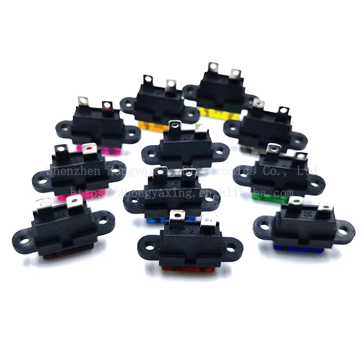 panel mount fuse holder PCB Fuse Holder With Cover With Fixed Hole ATO / ATC Automotive pcb fuse holder