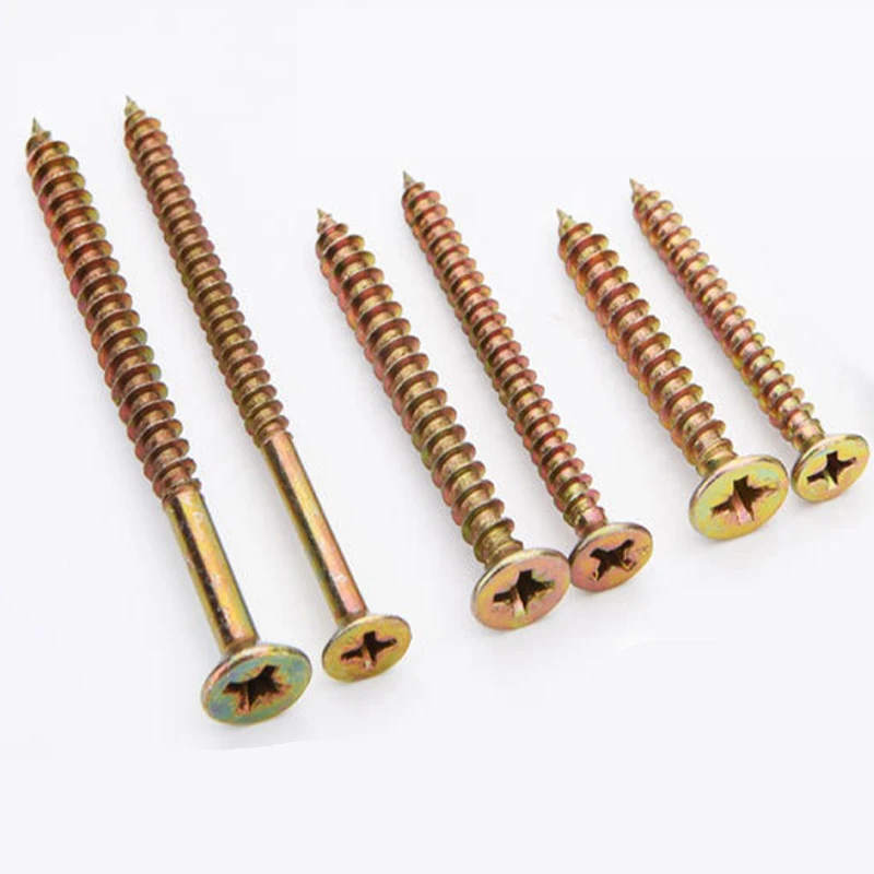 High Quality Black Oxidation Countersunk Black Drilling Ground Titanium Self Tapping Chipboard Screws