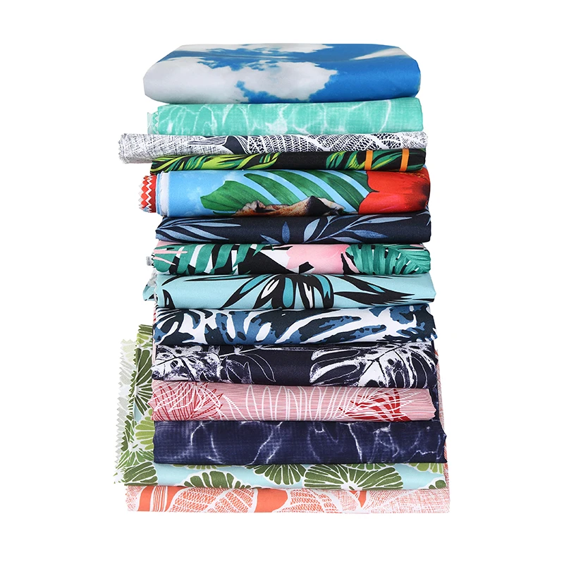 100% poly microfiber waterproof breathable peach fabric cloth skin and 3D printing meter price for beach shorts pants