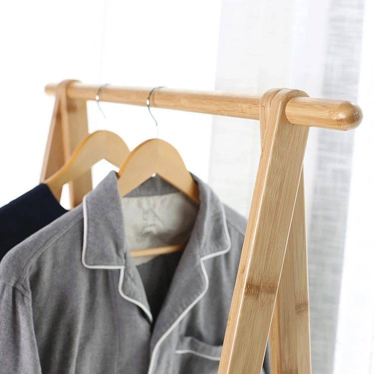 Bamboo stand multi function modern design vertical coat rack bedroom hat and coat rack
