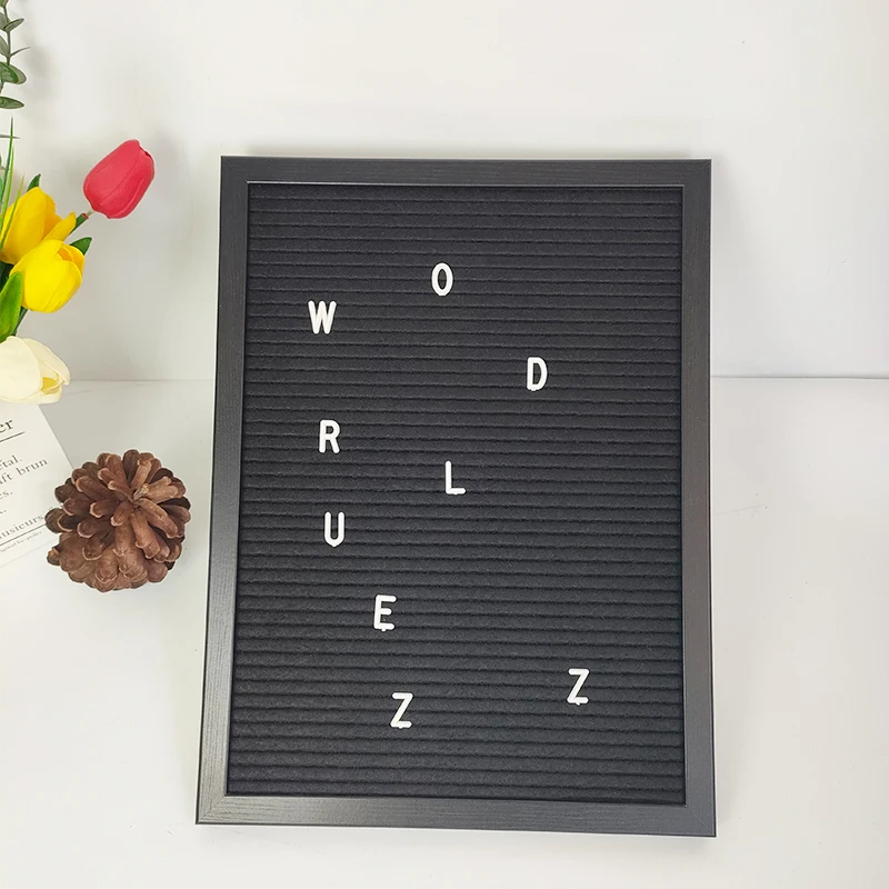 Mengkai   Customized Hot Sale 10x10 inch 11x14 Inch  Wood Black Letter Board for Home Decoration