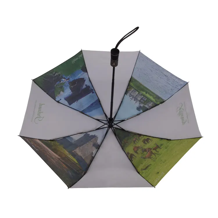 Custom Umbrella Foldable Windproof High Quality Automatic Umbrella Uv Pattern Modern Folding Umbrella Baby Mosquito Net Folding