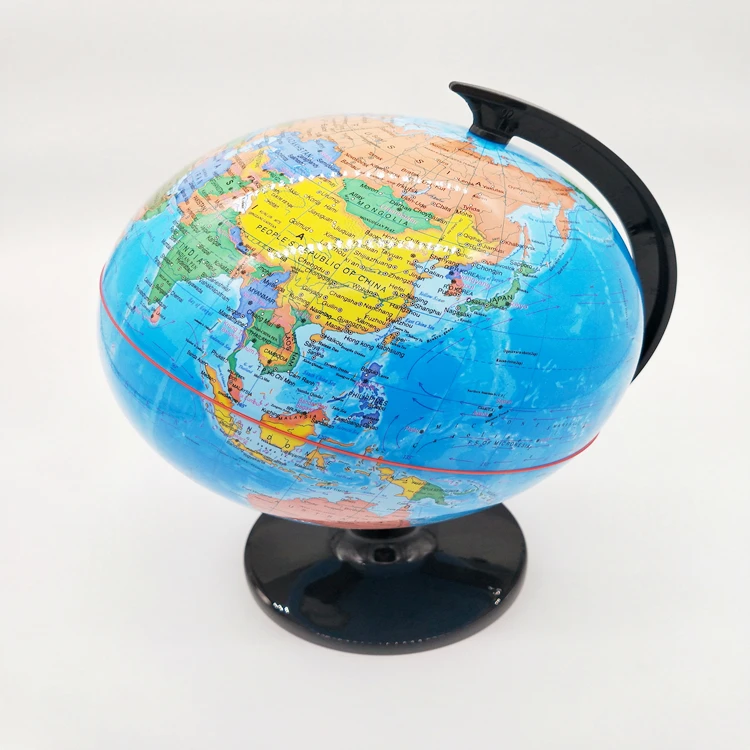 Wholesale high quality plastic rotating teaching education world globe model PVC Earth Globe 10.6