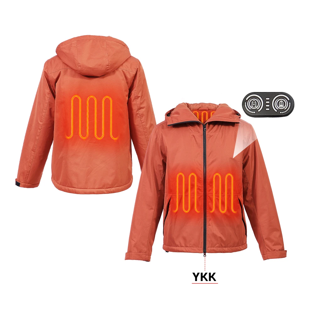 Custom LOGO Windproof Battery Heated Winter Jackets Outdoor Warmth USB Electric Heated Jacket