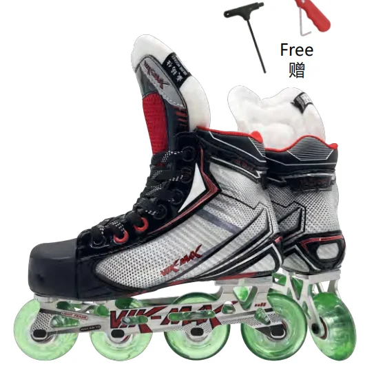 Manufacturer Professional Hockey Goalie Skates Inline Roller hockey Skates CNC Aluminum Chassis hockey skates