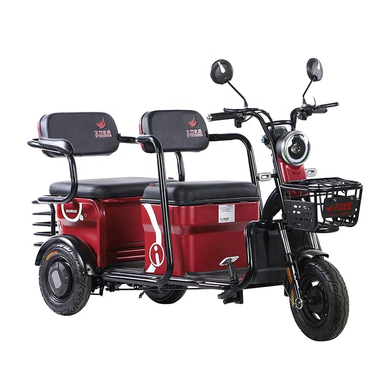 Трехколесные электрические трехколесные велосипеды tuk Mini 48 в 600 Вт