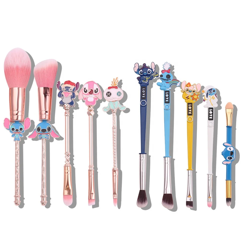 5 Pcs Cute Cartoon Stitch Makeup Brush Set  For Girls Gift  Tool Cosmetic Powder Eye Shadow makeup brushes Cepillo de maquillaje