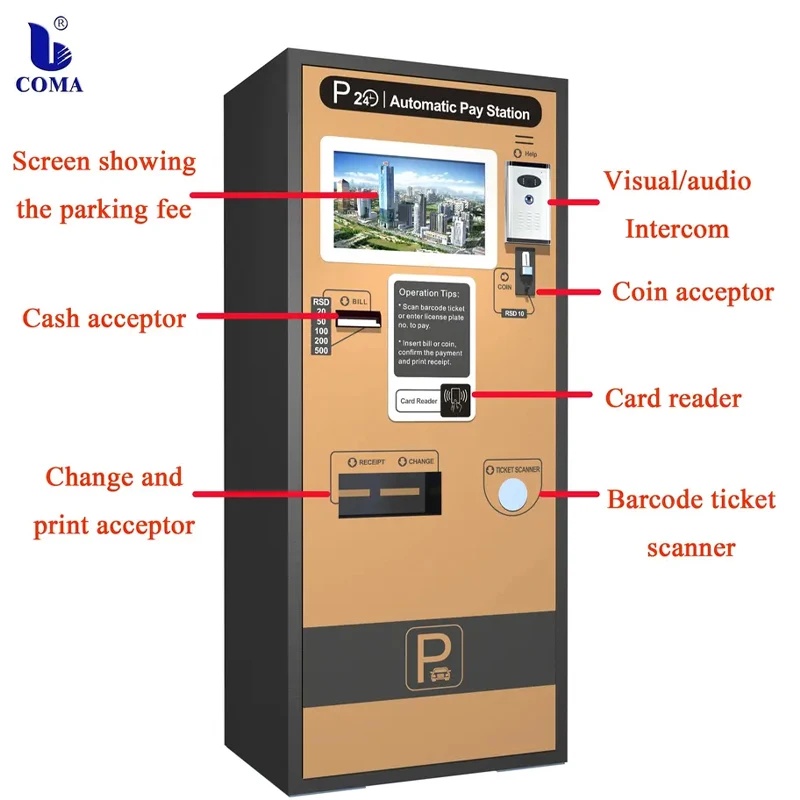 High Quality Parking automatic toll gate payment machine barcode parking system china supplier