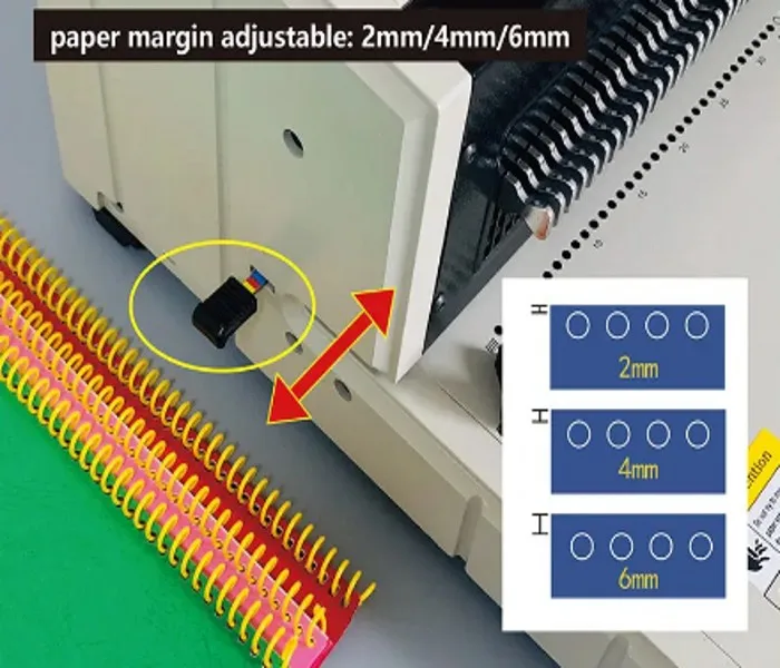NanBo MC8702 Factory Cheapest Price Manual Punch Electric Bind Plastic Single Spiral coil Binding Machine