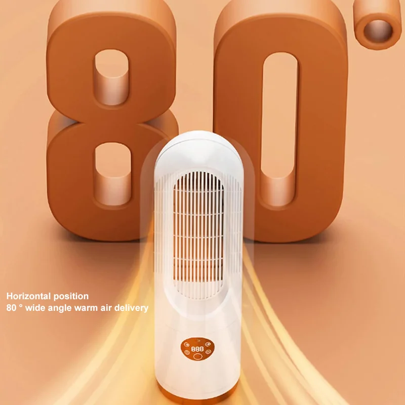 Household PTC Ceramic Electric Heater Fan with Timer and Remote Control