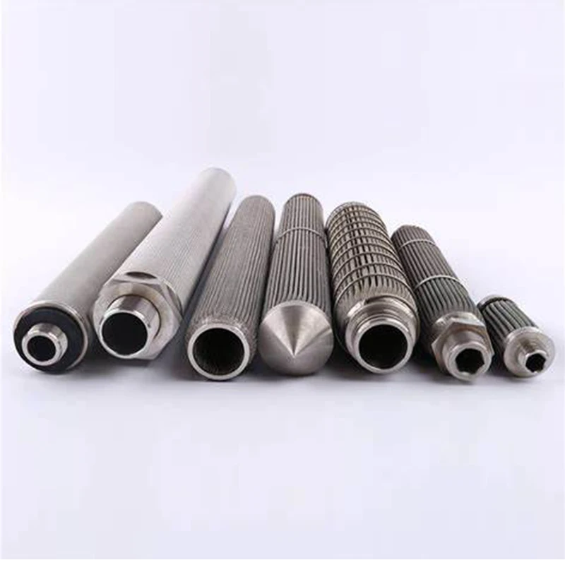 Factory Supply Stainless Steel Sintered Mesh Cylinder Filter Tubes Candle Type Multilayer Wire Cloth Sintered Cartridge