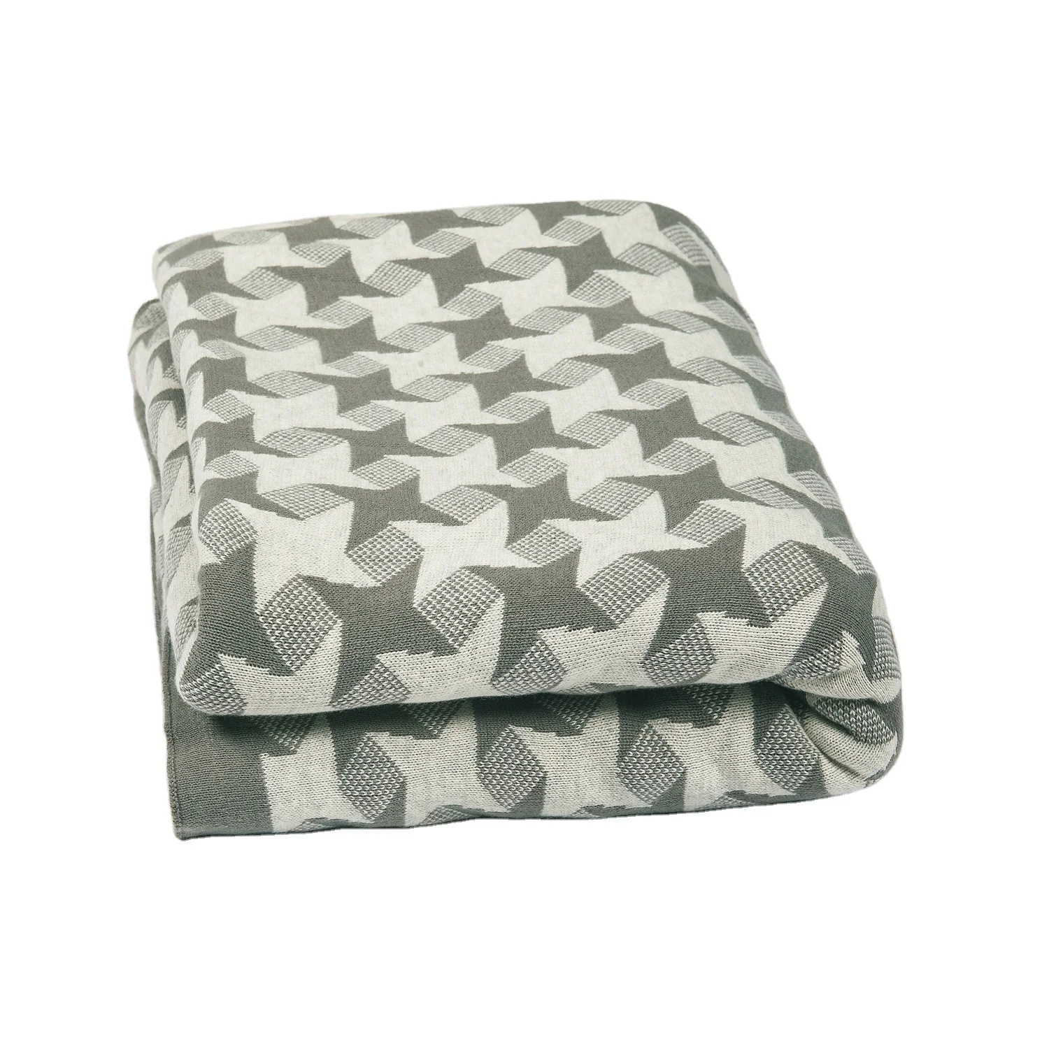 SYB Soft Touch King Size 100% Cotton Knitted Throw Blanket for Home Office Living Room Travelling