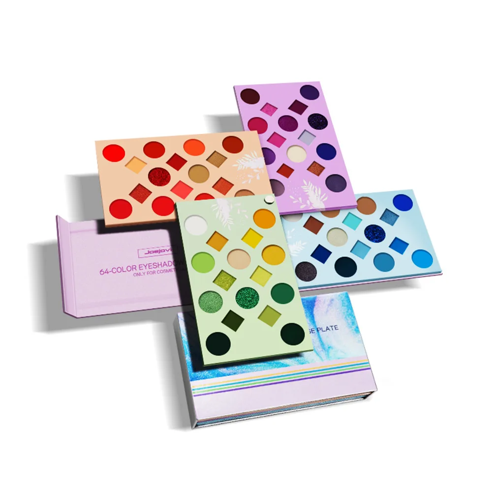 Оригинальная Палетка теней для век с коричневым блестящим макияжем, 64 цвета, индивидуальная торговая марка