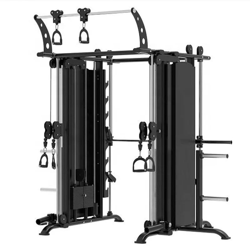 Commercial Gym Bodybuilding Equipment Squat Rack Leg Press Deadlift Multi Functional Trainer Smith Machine With Cross Cable
