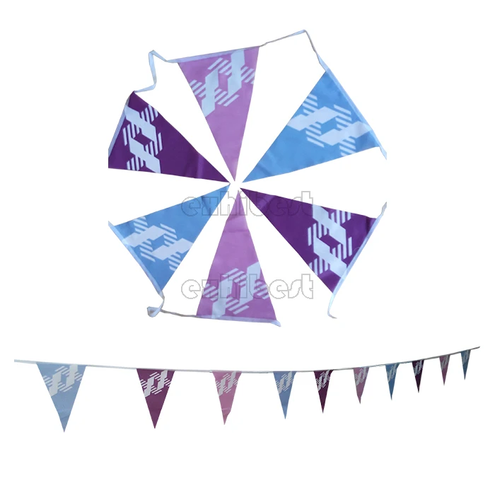 Double Side Triangle Pennants Wall Hanging Decorative Basketball Club Large Mini Small Waterproof Sublimation Felt Pennant Flag