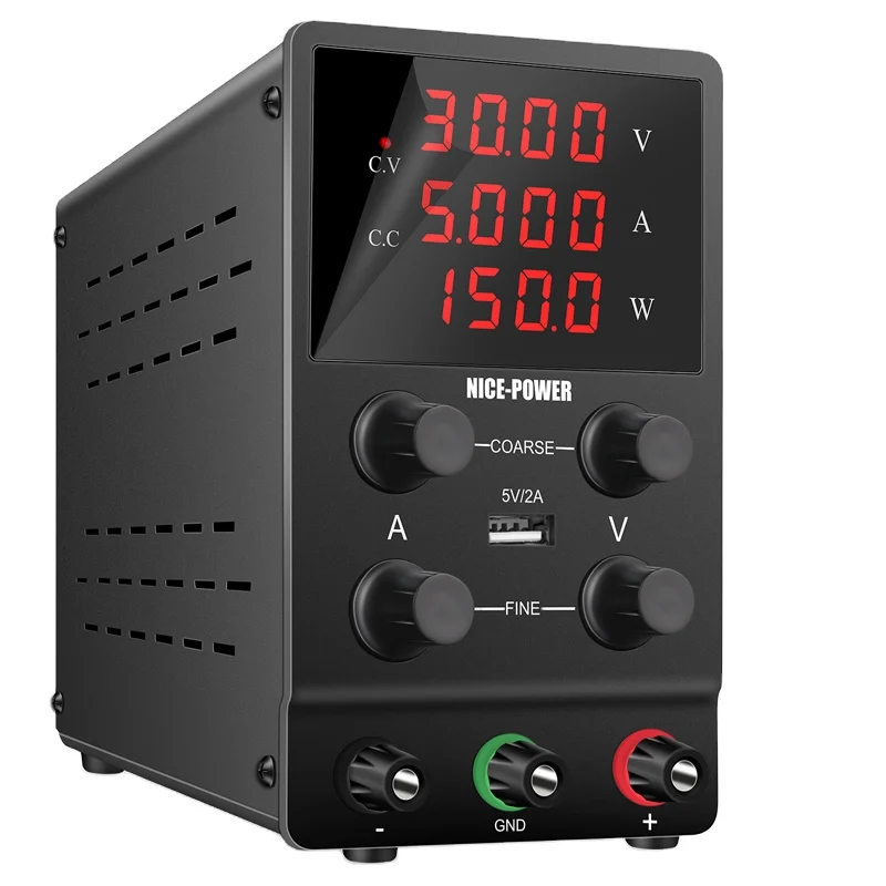 Цифровой Регулируемый лабораторный настольный источник питания NICE-POWER SPS305 30 В
