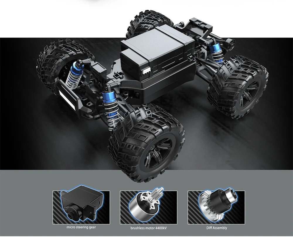 MJX 20208RC Car 2.4G 1/20 Brushless High Speed 39KM/H RC Truck Vehicles Toys Christmas Gifts VS N518 104010 184006