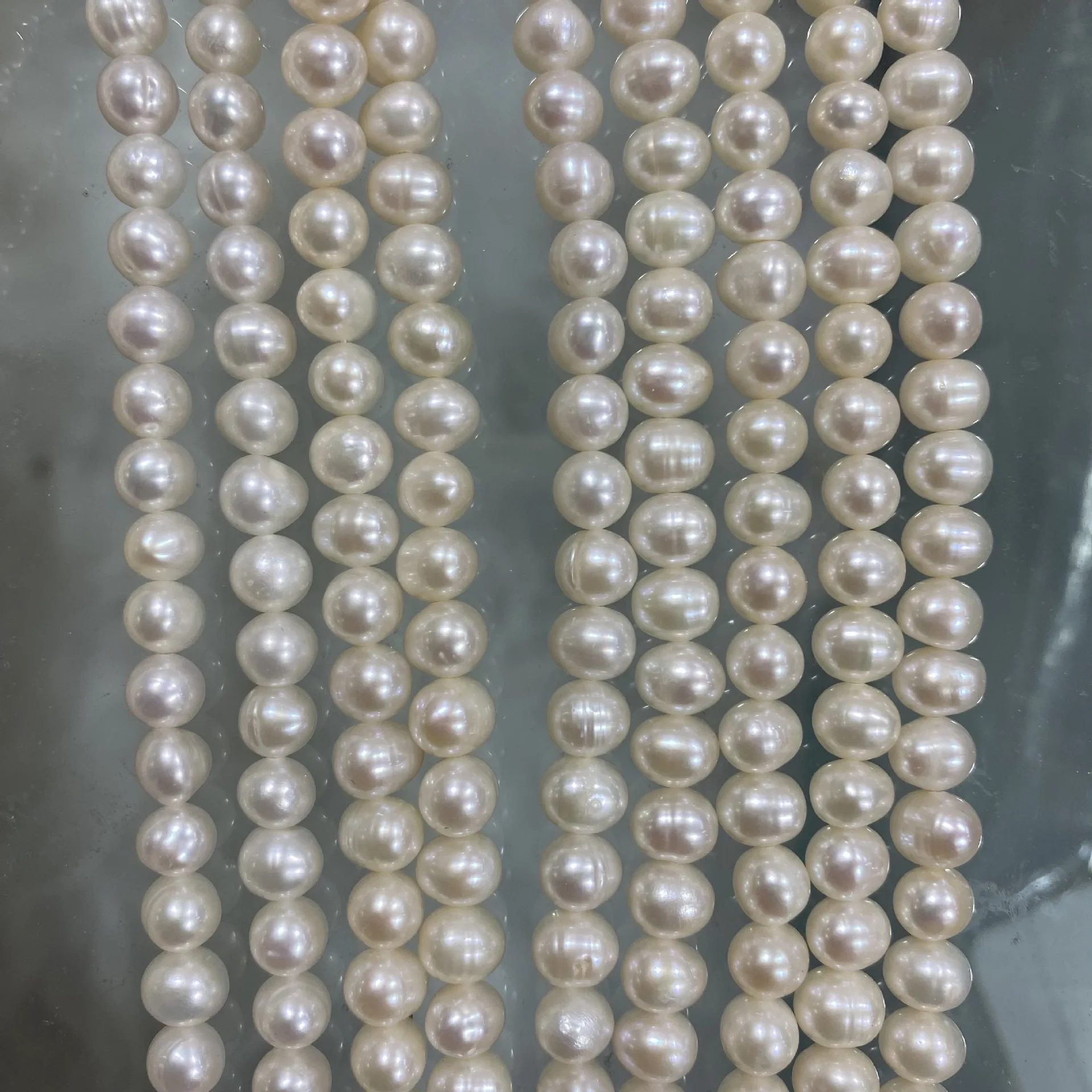 Wholesale Potato Pearl 6-7mm Natural White Cream Color Freshwater Pearl Strands Beads for Fashion necklace bracelet making