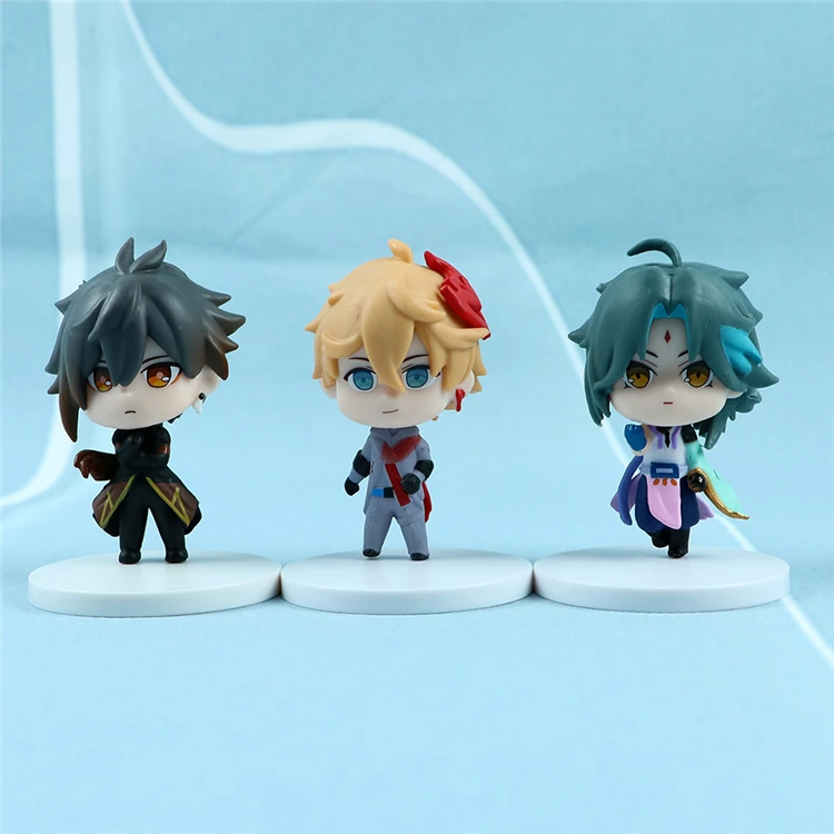 Custom Anime Toys Figures Genshin Impact Rgb Morax Keqing Anime-Figure Small Anime Figures