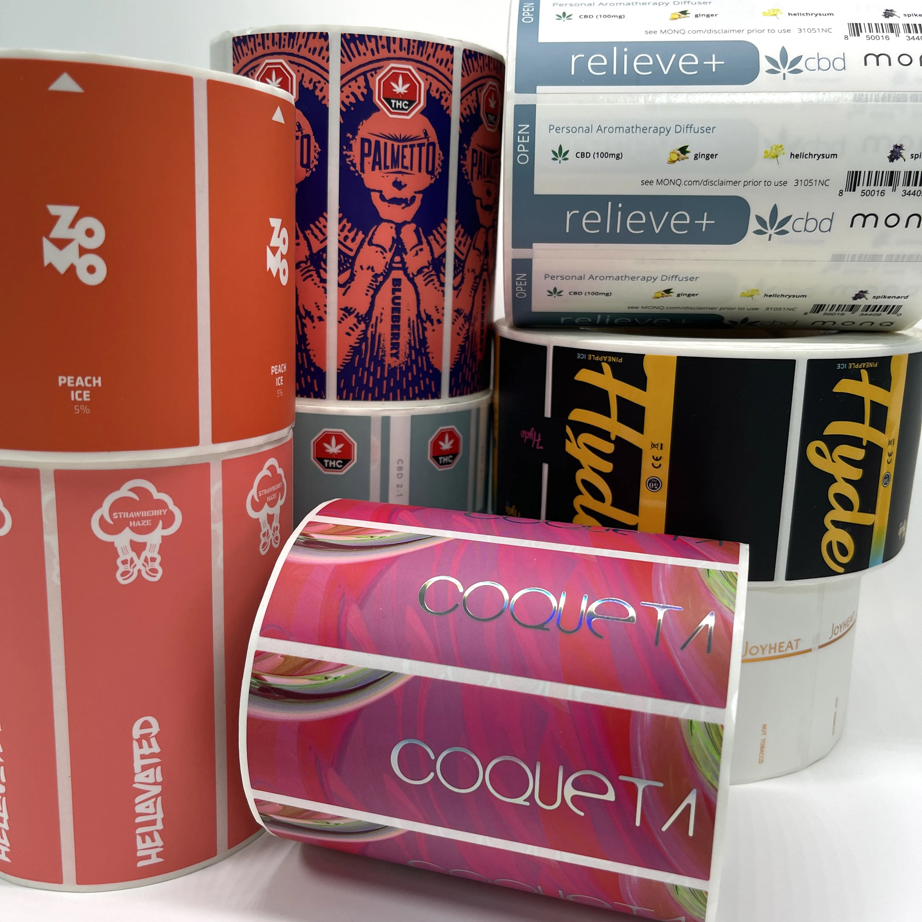 Custom sticker printing private label cosmetics packaging box strong adhesive paper sticker custom label medicine