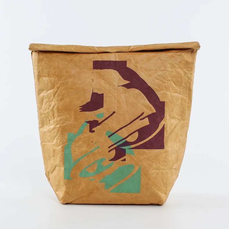 Оптовая продажа, водонепроницаемая многоразовая сумка-холодильник из крафт-бумаги