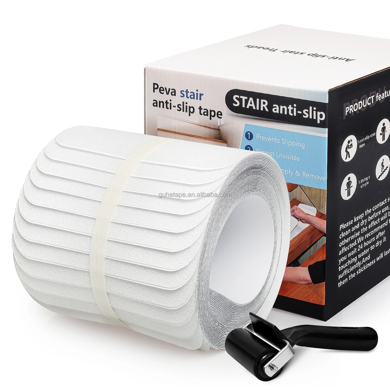 Clear Stair Treads Non Slip Wooden Steps Indoor & Outdoor Peel and Stick Stair Grips Non Slip Anti Slip Grip Tape Stair Runner