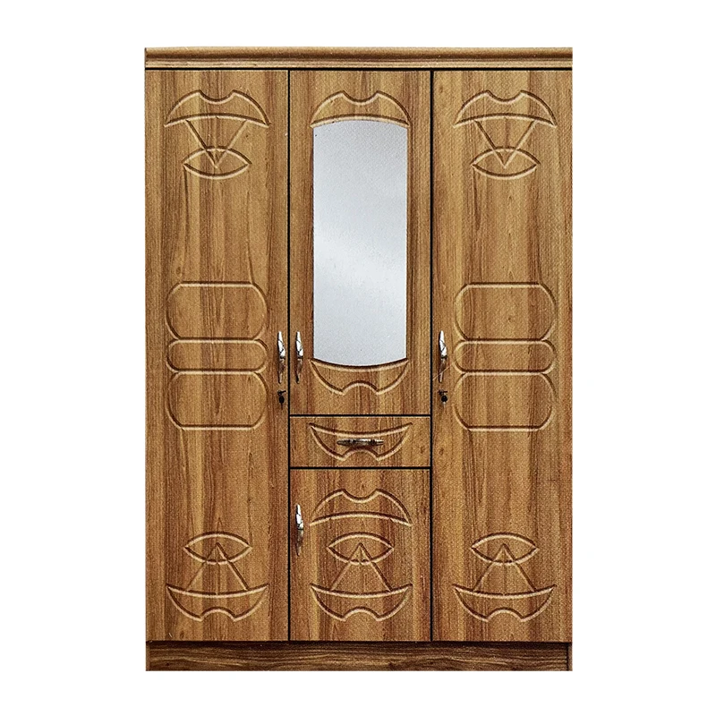 Middle east 50cm width door bedroom wardrobe with rollers  2 door mdf wardrobe closet with mirrors customized 4 3 2 cabinets