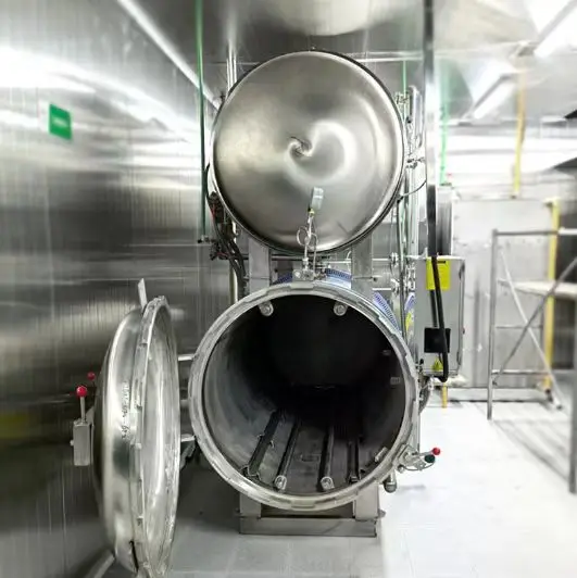 electrical heating horizontal industrial canned food sterilizer autoclave retort machine / steam air price