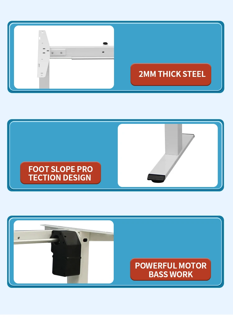 Electric Sit To Stand Office Gaming Metal White Desk Adjustable Height Original Design Up Frame Children Study Table For Adult