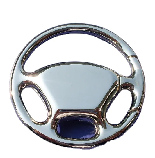 ZINC ALLOY wheel shape metal Car piston  key ring Steering wheel keychain
