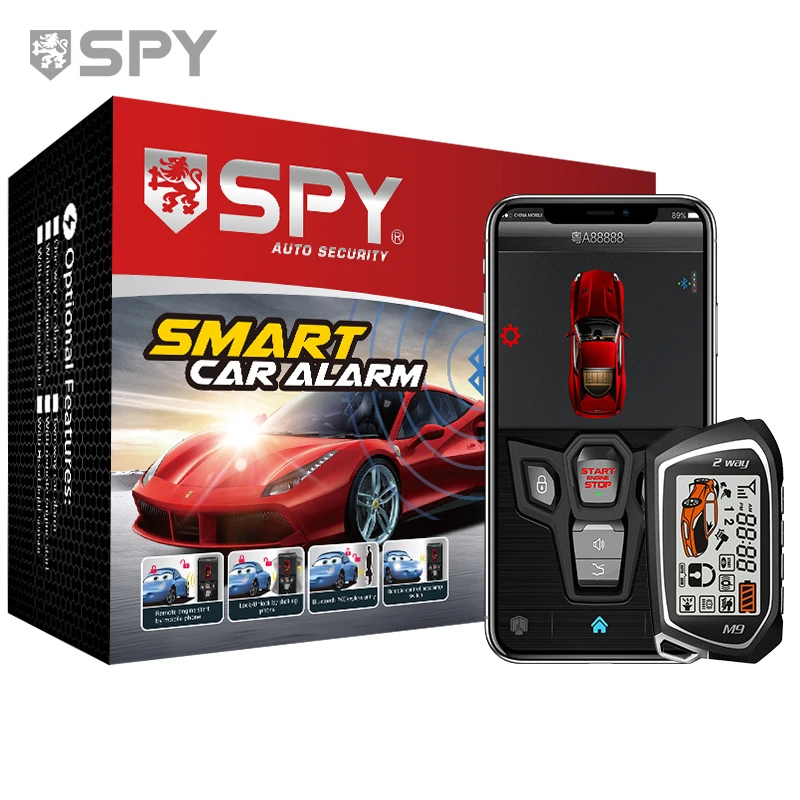 SPY Two-Way Universal Car Alarm System Keyless Remote Control Central Kit App Control Spy Remote Starter Secure Car Security