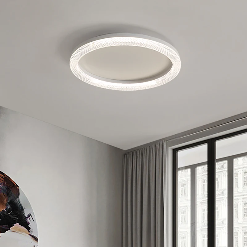 JJC Nordic Style Modern LED Bedroom Ceiling Light Creative Round Room Acrylic Ceiling Light Suitable For Bedroom