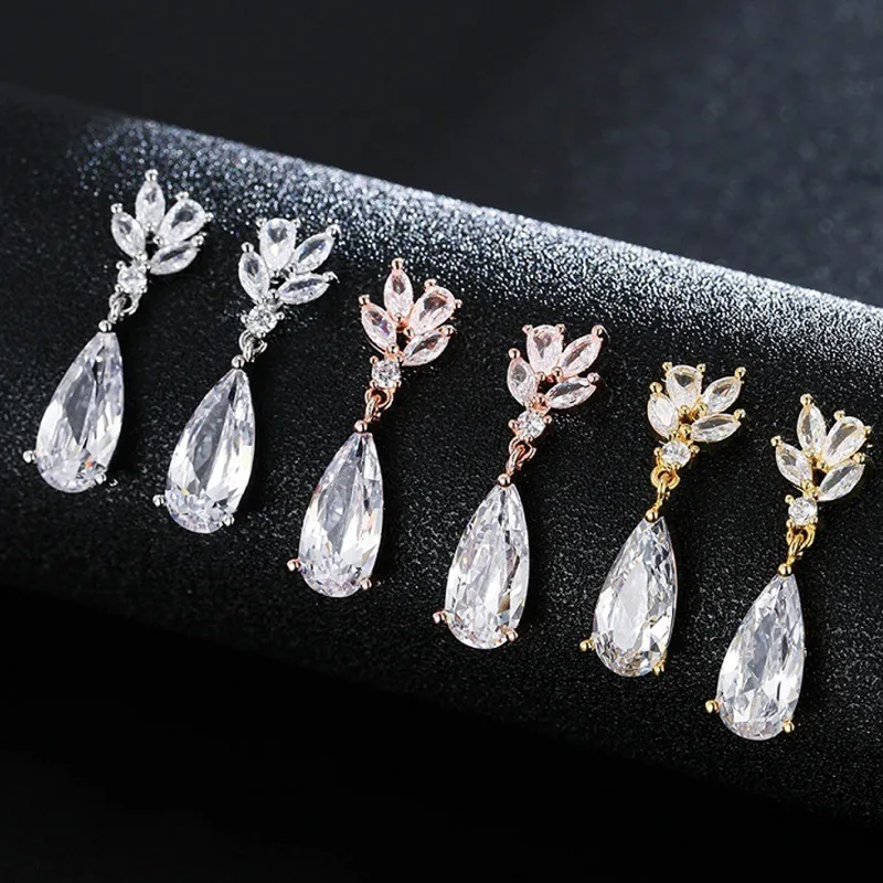 Hot-Selling Popular Korean Rhinestone Earrings Zircon  Alloy Stud Clip Earring