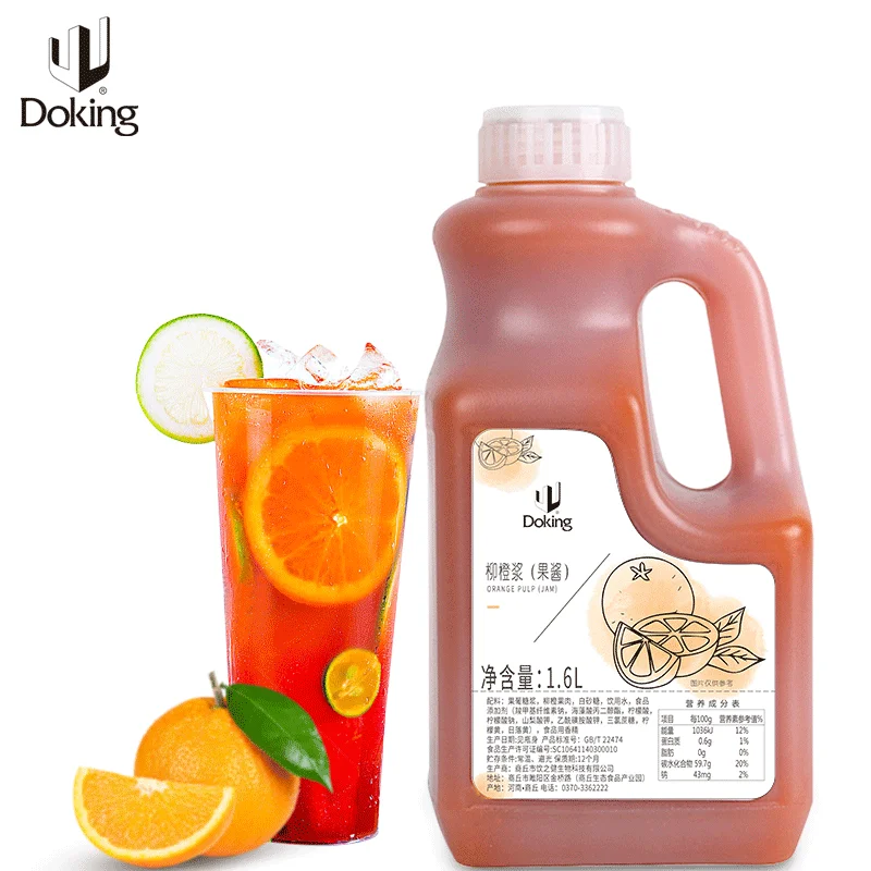 Orange Concentrated Fruity Beverage Milk Tea Shop Raw Materials Special Orange Concentrate Syrup