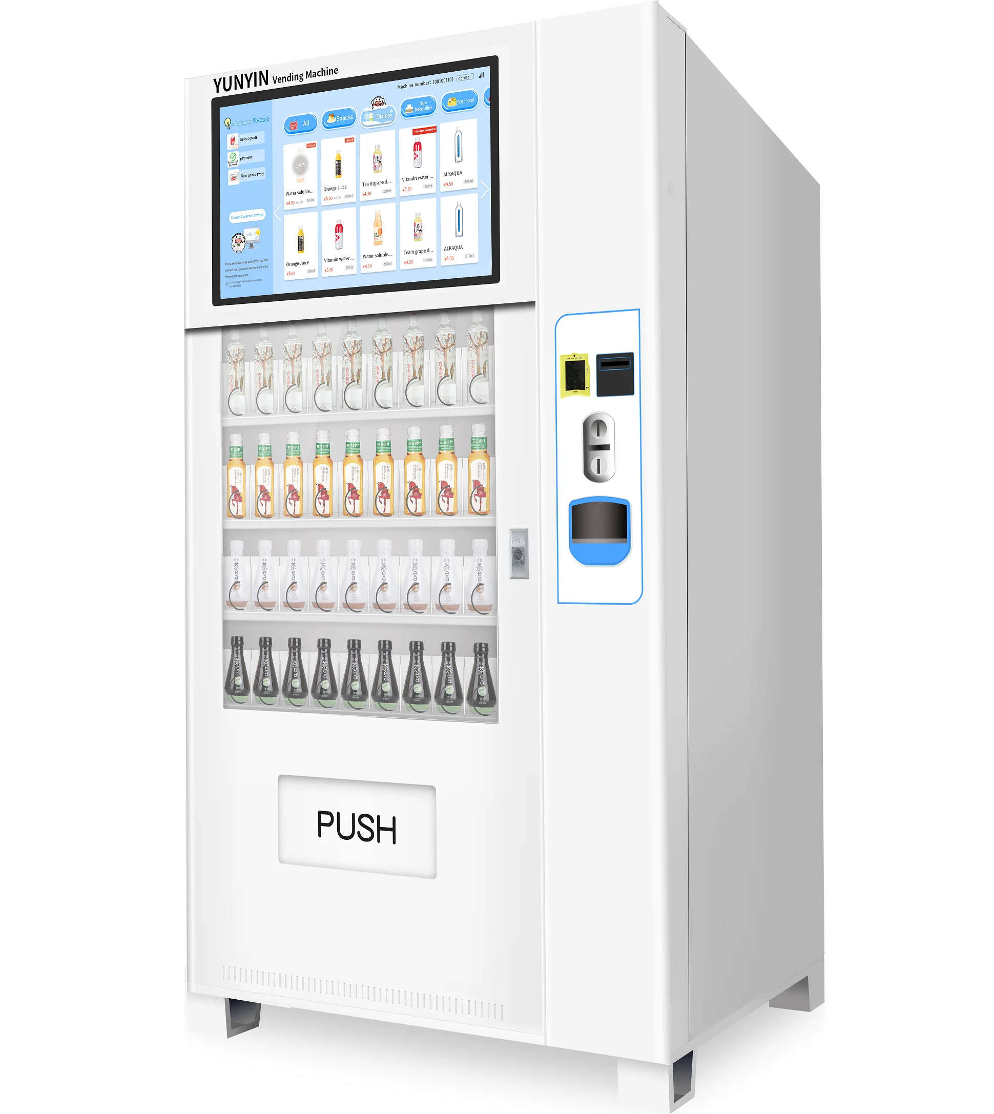 Yunyin Pop Machine For Sale Snack Drink Chips Vending Machine Combo Vendo Cheap Vending Royal Beverage Cola Snack Machine