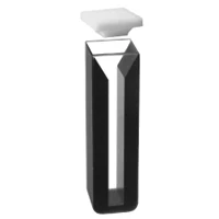 Quartz cuvette with UV spectrophotometer Semi micro cell with black walls and with lid Large Diameter Quartz Glass Tube