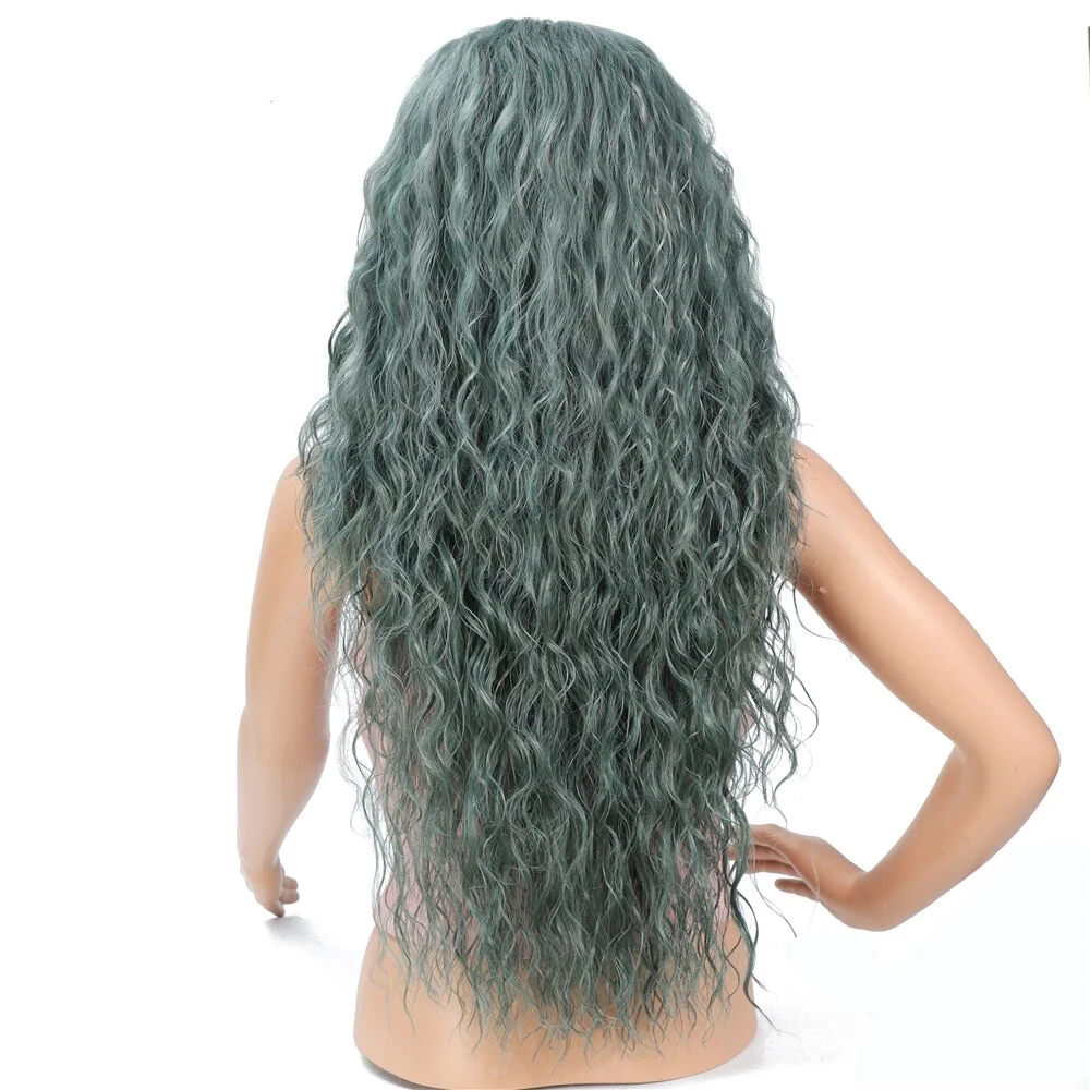 Wholesale Other Artificial Hair Wigs Wine Red green 171/261 Long bob Straight body lace front Wig  Synthetic Heat Resistant