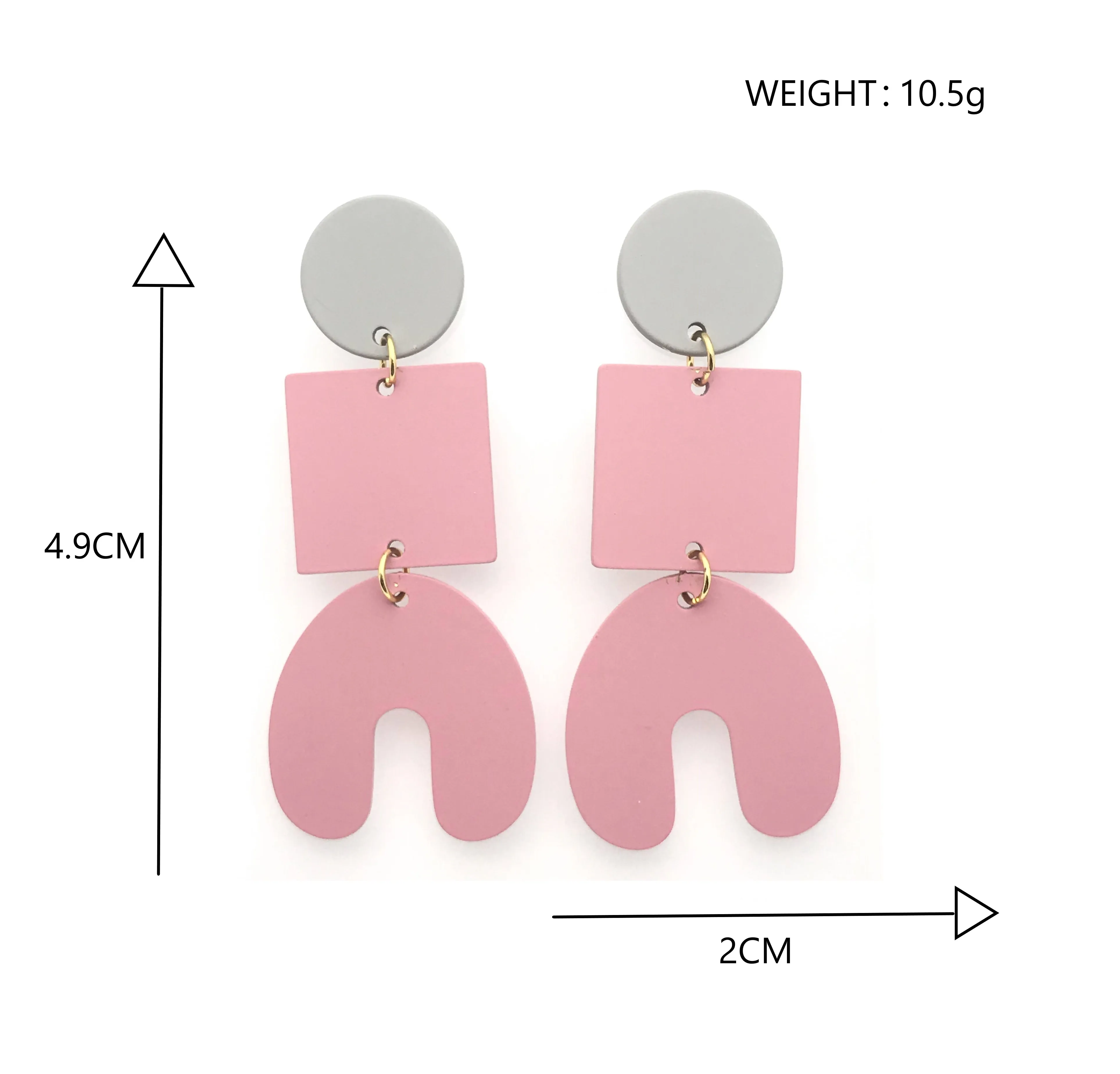 Eico fashion geometric acrylic amber stud earrings circle resin marble pattern earrings in tortoise shell for women jewelry