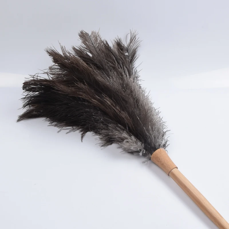 Broom Furniture Cleaning household wood handle Ostrich Feather Duster