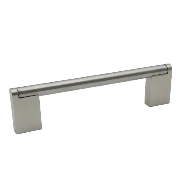 Modern Kitchen Furniture LS017 nickel cabinet handle Zinc Alloy+stainless steel cabinet handle