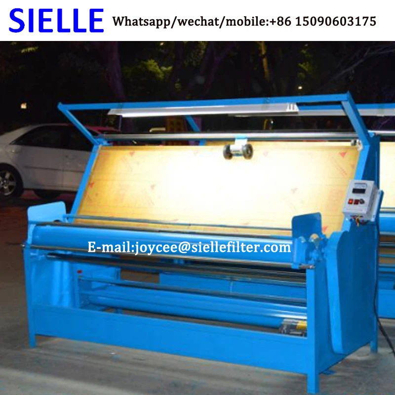 Best quality Fabric Rewinding Cloth Rolling Textile Length Counting Machine