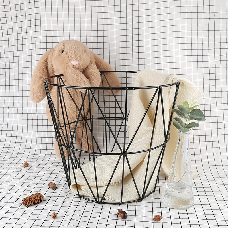 Metal-Warehouse-Storage-Wire-Basket, Metal Wire Metal Basket Black