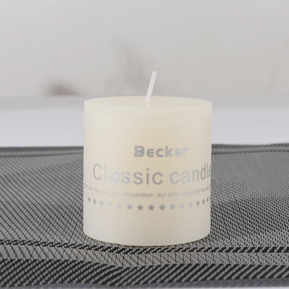 Ivory White Pillar Wax Tearless Candle High Pillar Candles Hotel Wedding Cylindrical Candle Home Decor Wedding Festival